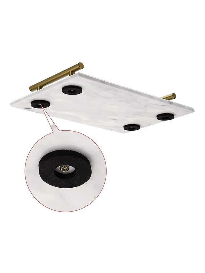 1CHASE Marble Trinket Vanity Tray with Gold Handle 30x20 cm - Image 4